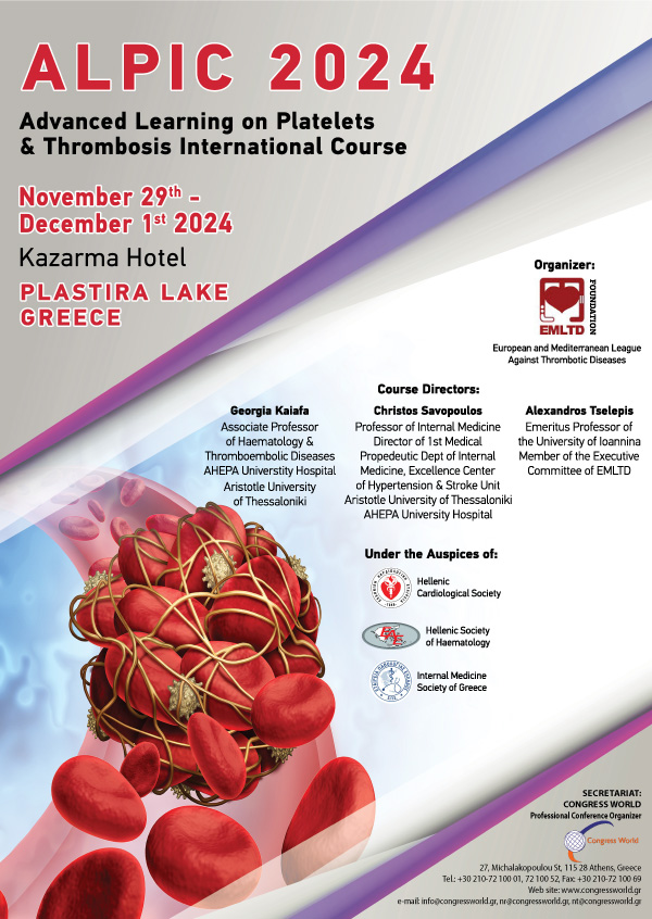 ALPIC 2024 (Advanced Learning On Platelets And Thrombosis International Course)